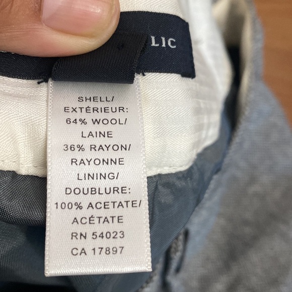 Banana Republic Herringbone Lined Wool Blend Dress Pants Size: 2 - Picture 6 of 6